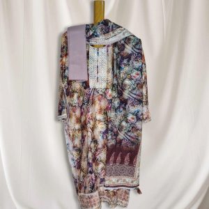 Women's Unstitched three piece set