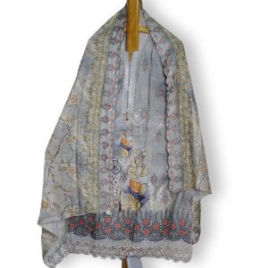 Elegant Digital Printed Lawn Set - UNSTITCHED THREE PIECE